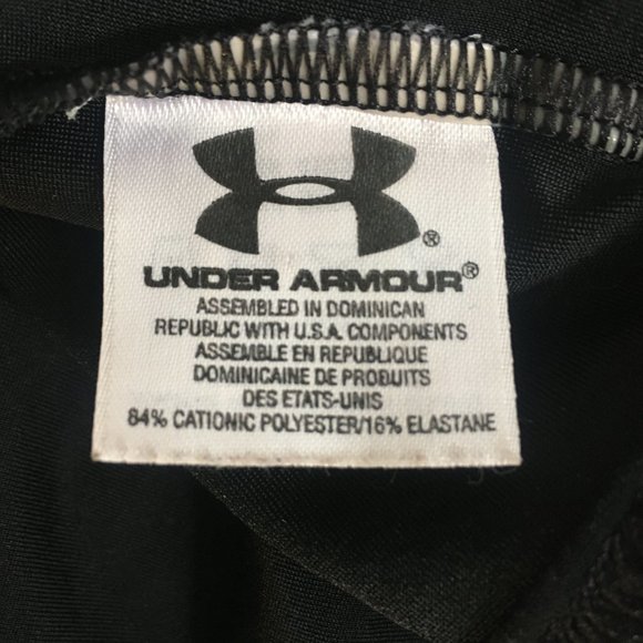 Under Armour Size L Black Mock Neck Compression Long Sleeve Shirt Mens Elastane - Picture 9 of 10